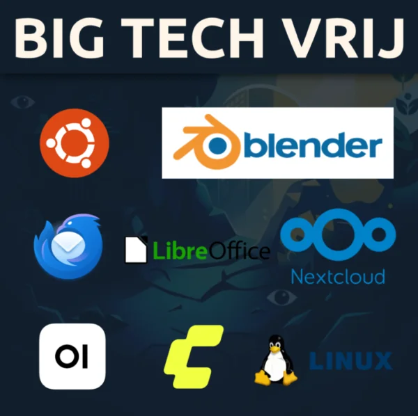 Big Tech vrij: Ubuntu, Blender, Thunderbird, LibreOffice, Nextcloud, Open WebUI en Linux
